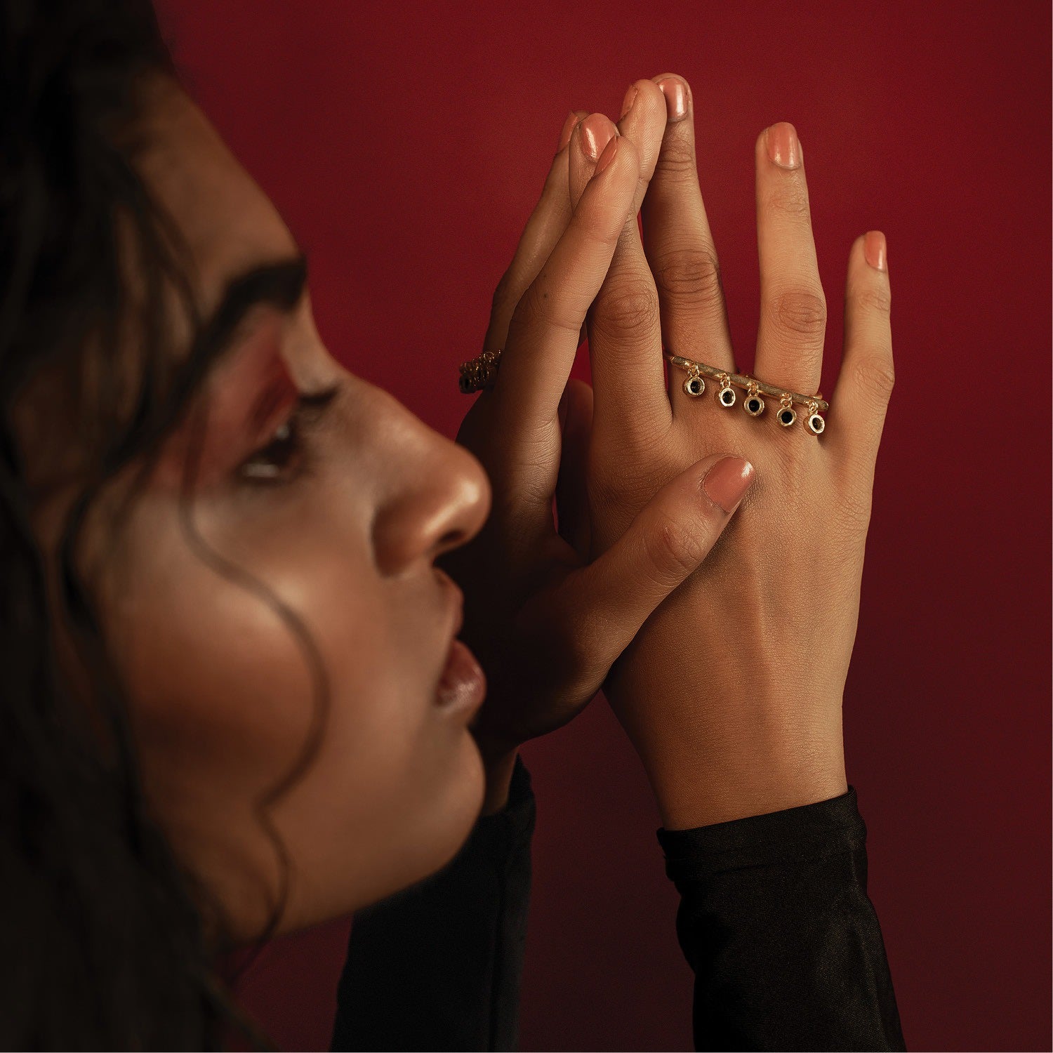 Adjustable Gold Kandi Double Ring