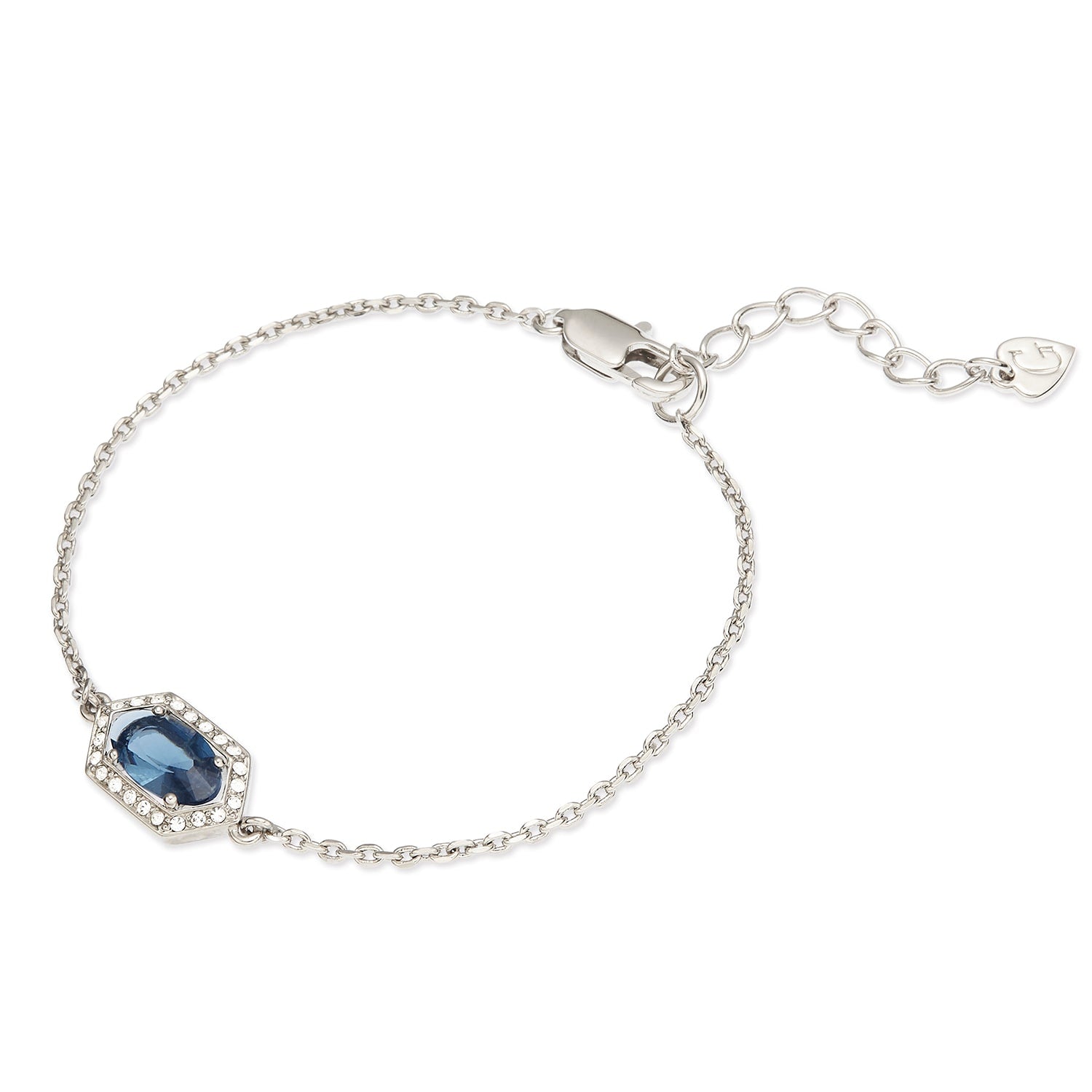 Platinum & Blue Crystal Bracelet, Series Jelly Beans