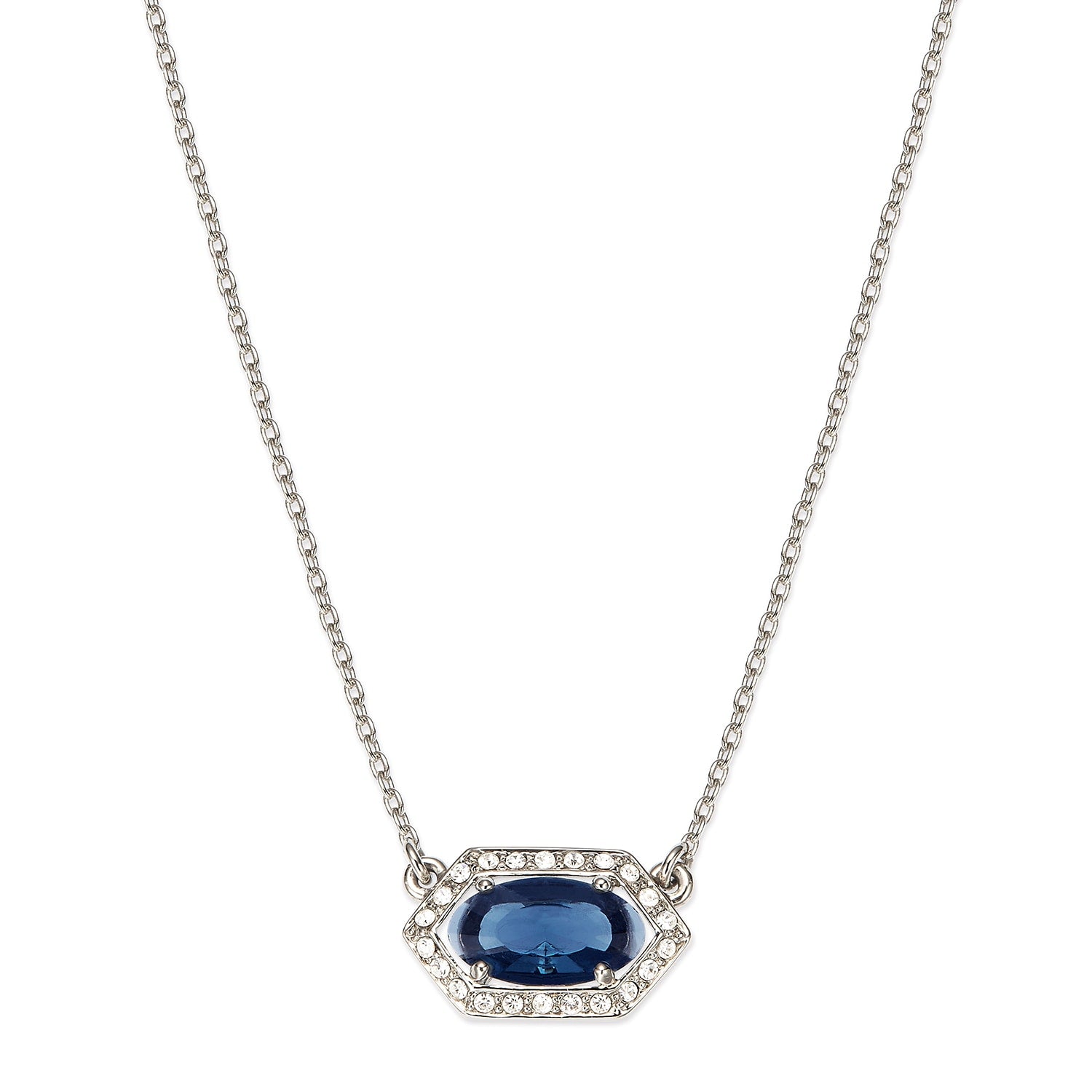 Platinum & Blue Crystal Necklace, Series Jelly Beans