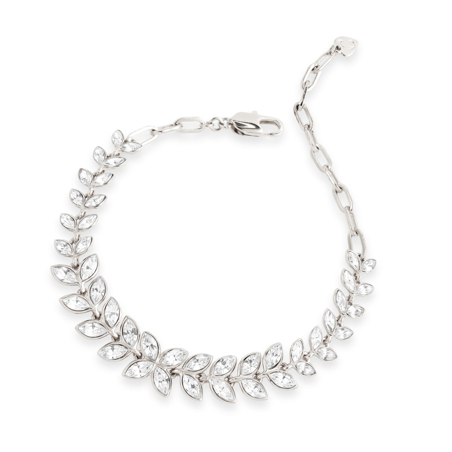 Platinum & Clear Crystal Statement Bracelet, Series Cocktail