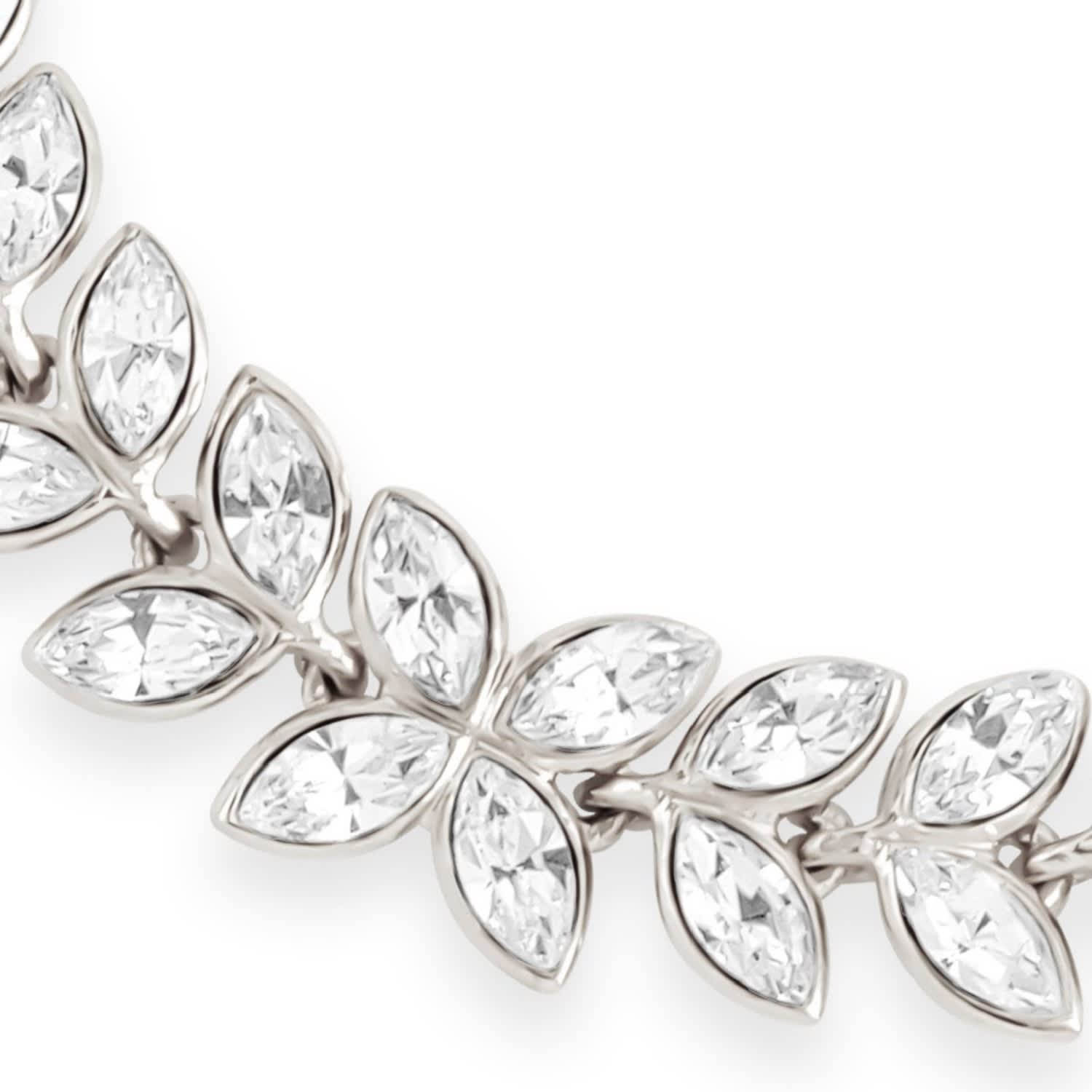 Platinum & Clear Crystal Statement Bracelet, Series Cocktail