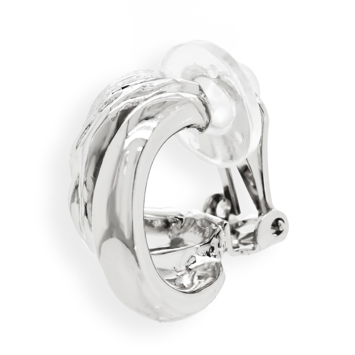 Platinum Clip On Earrings, Series Pop Metal