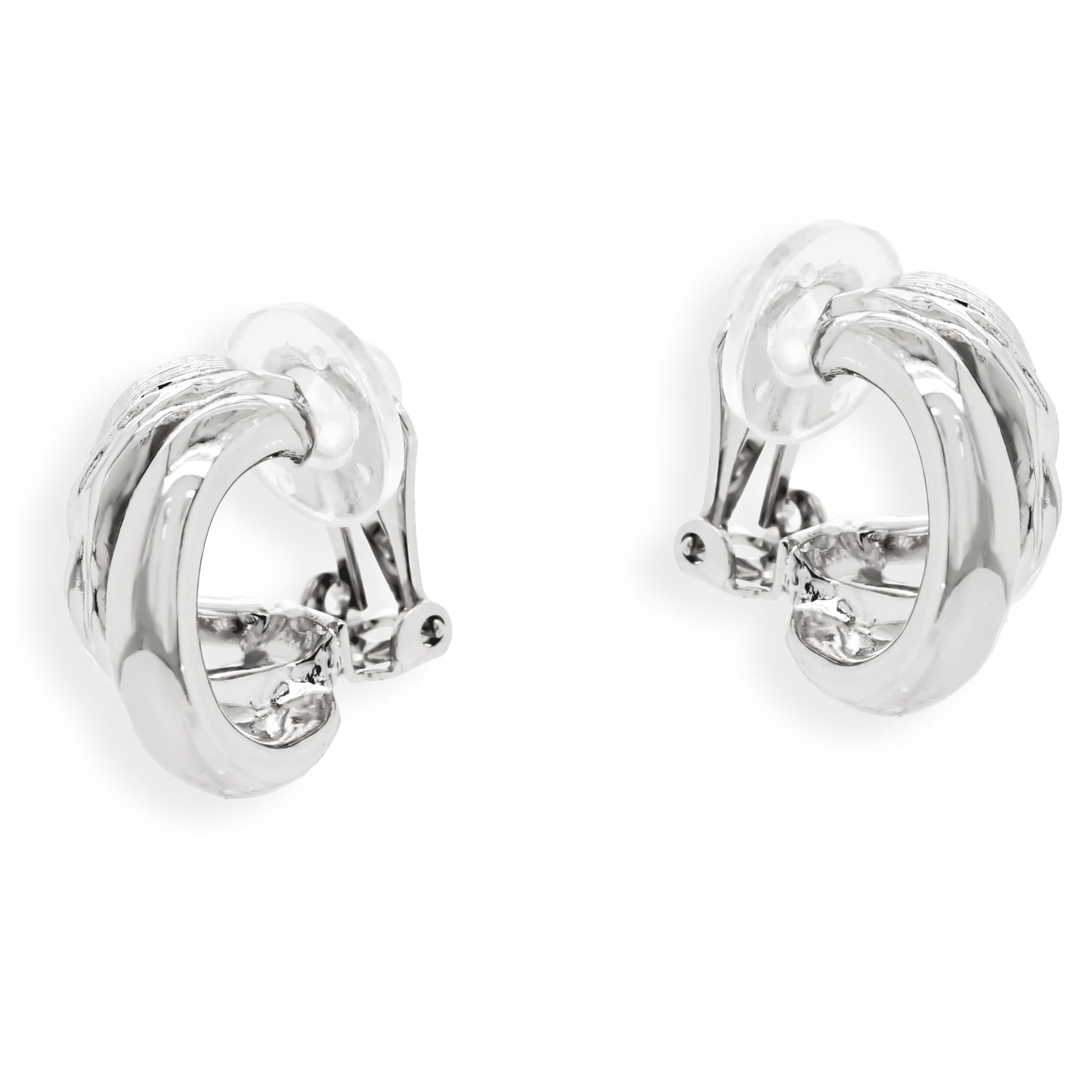 Platinum Clip On Earrings, Series Pop Metal