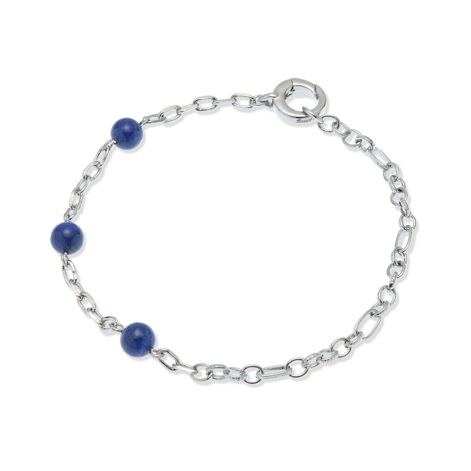Platinum & Lapis Lazuli Gemstone Bracelet, Series Gem Mix