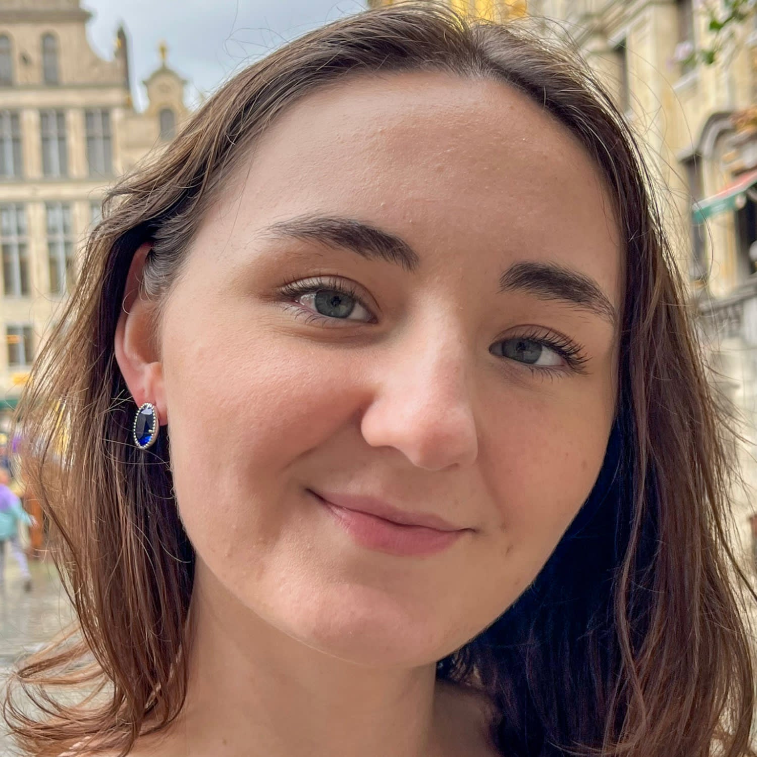 Platinum & Majestic Blue Crystal Earrings, Series Dazzle