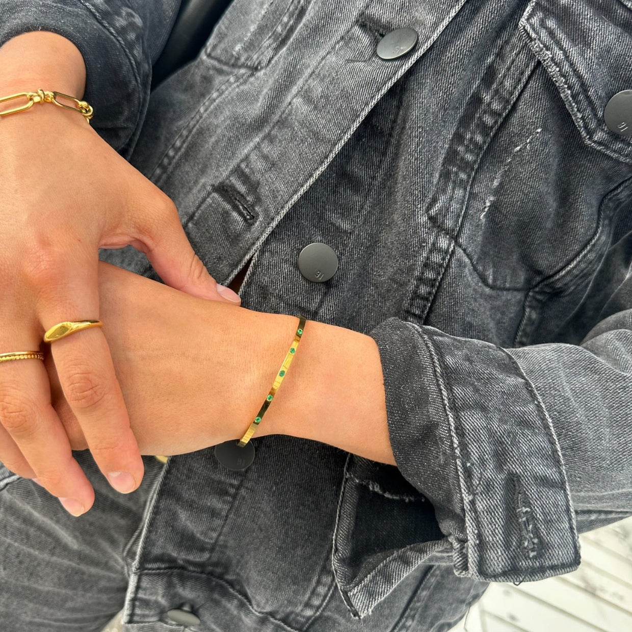 Playmaker Gold Cuff Bracelet