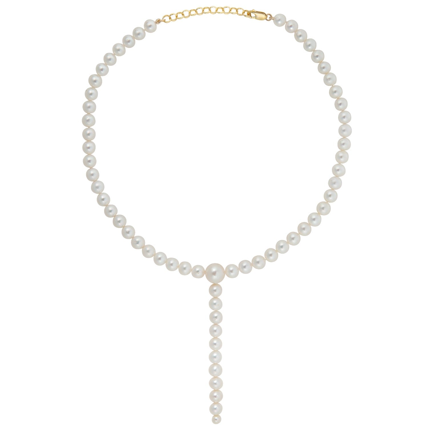 Pluvia Round Pearl Necklace - Long