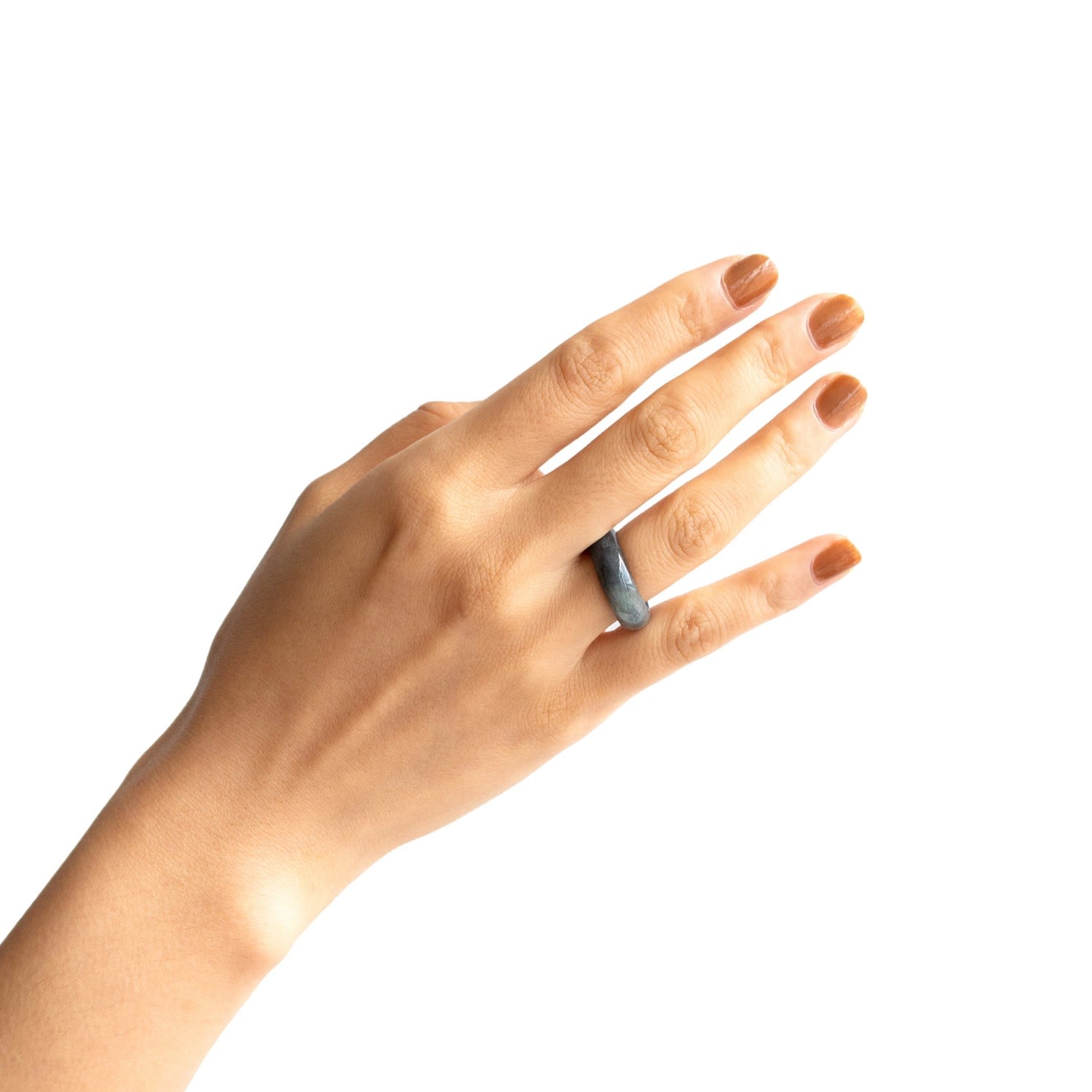 Sesame Grey Jade Ring