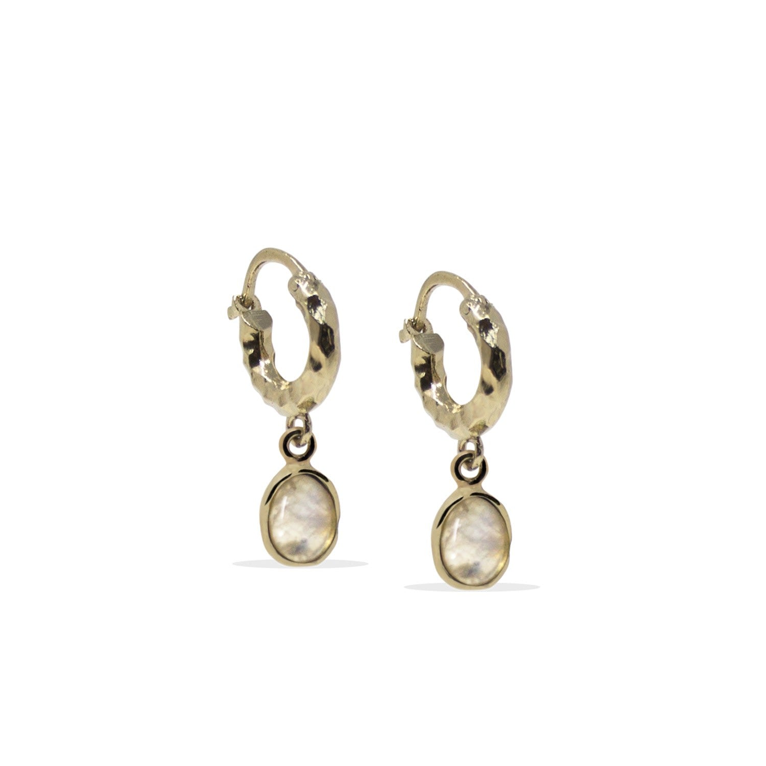 Cosmo Gold-Plated Moonstone Hoop Earrings