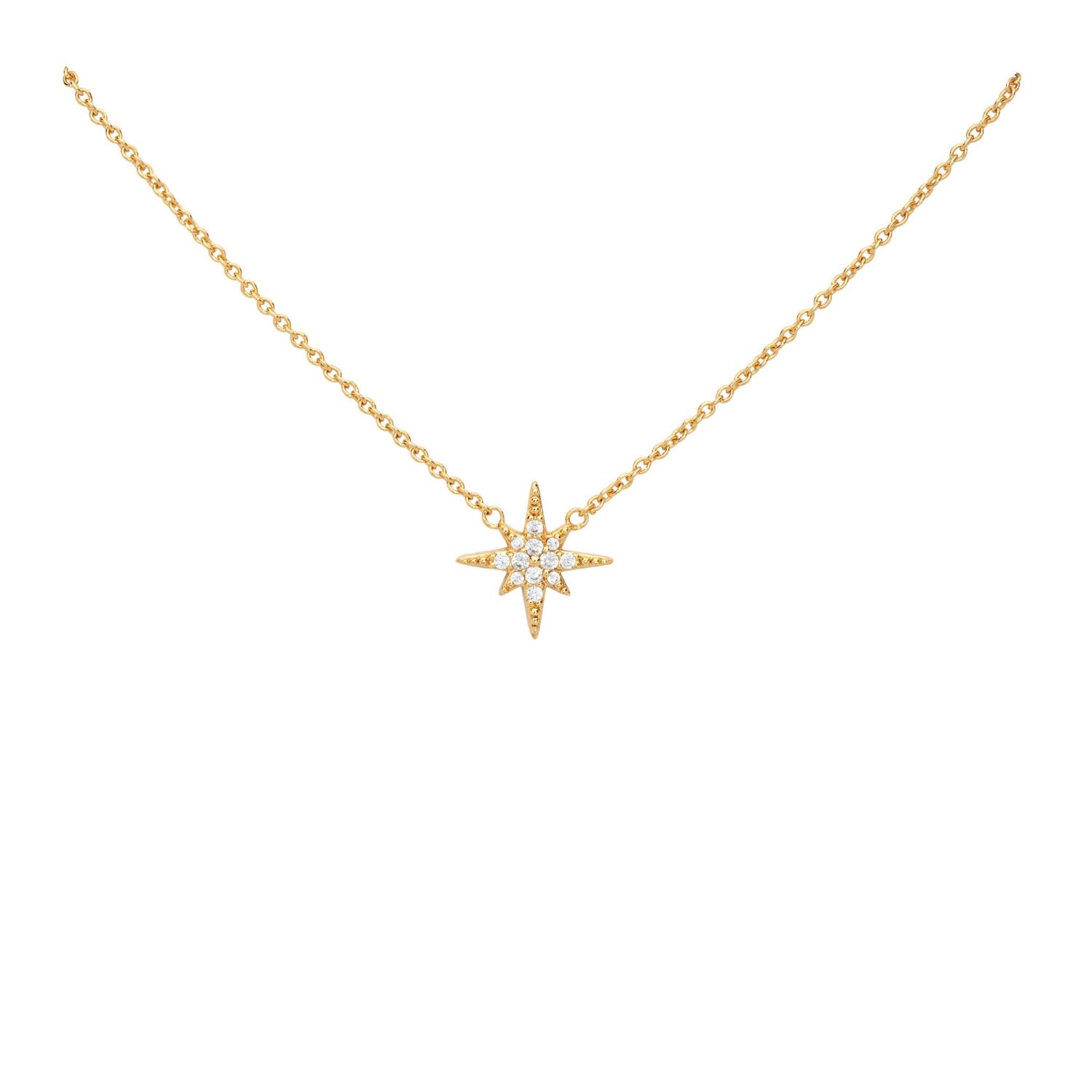 Gold Starburst Necklace With Slider Clasp