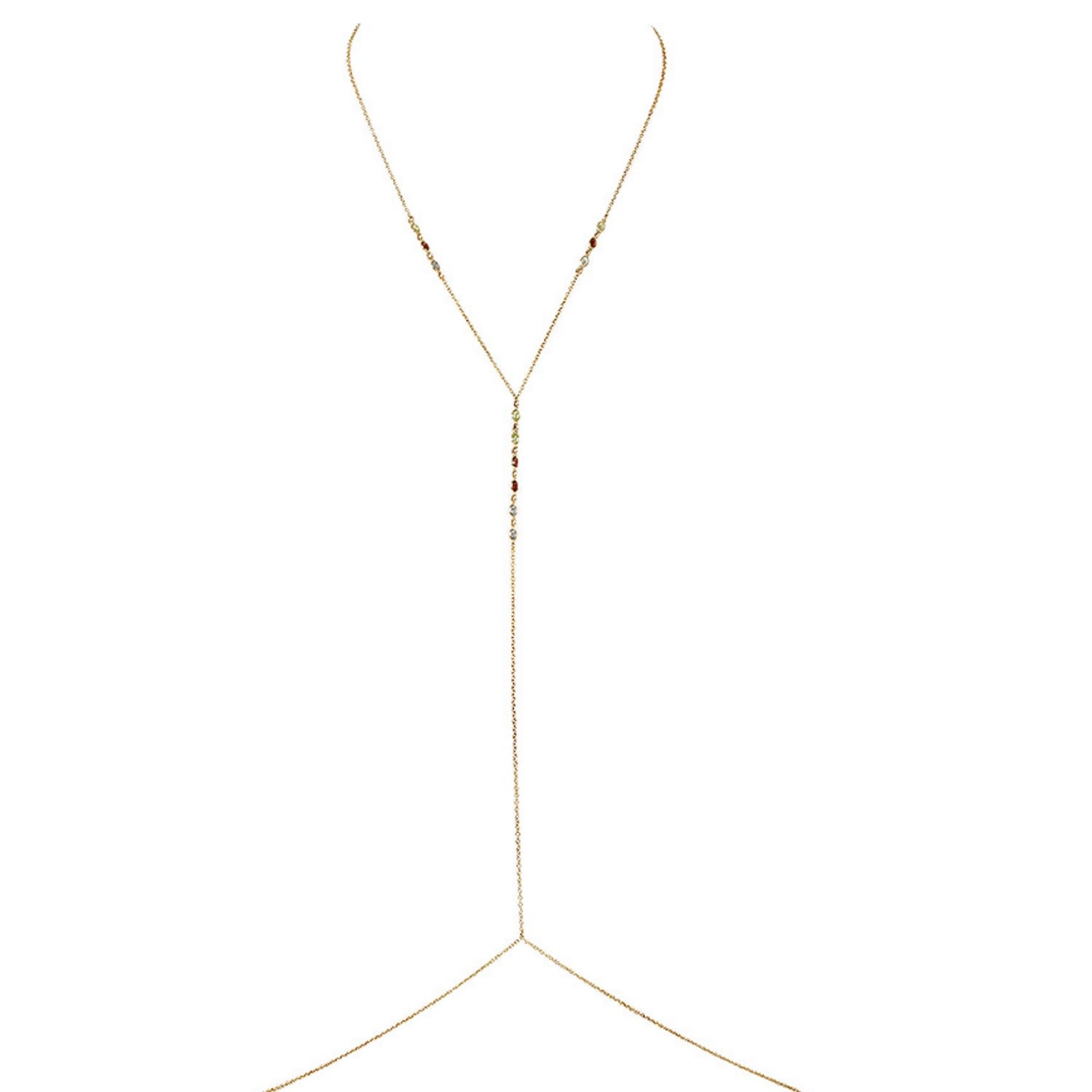 Bayley Multi Gemstone Gold Body Chain