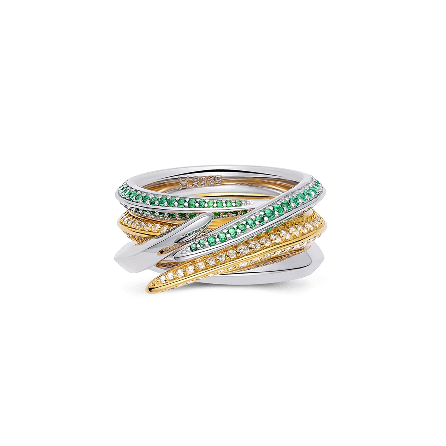 Pointed Curve Ring Silver