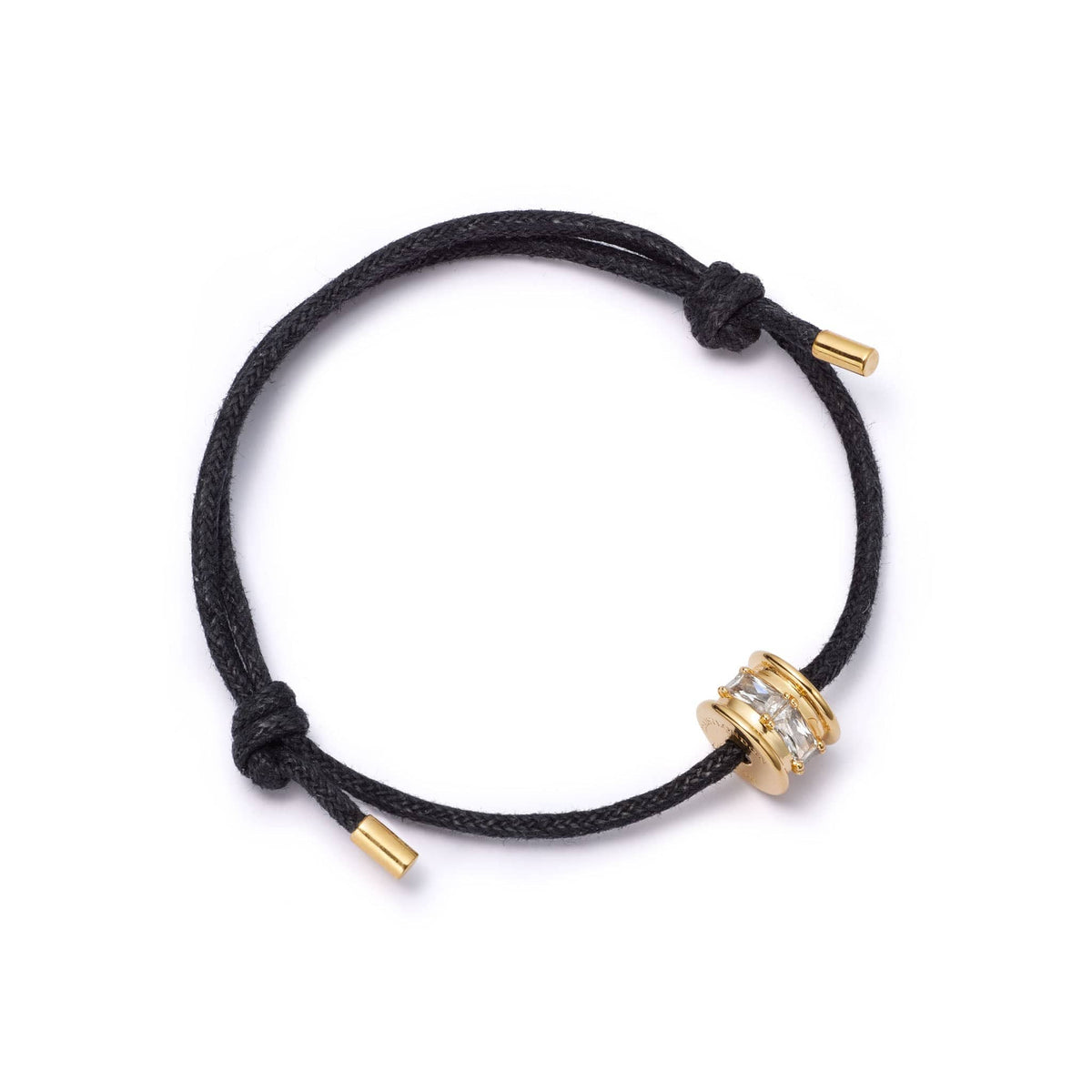 Polly Crystal Bead Cord Bracelet 18ct Gold Plate