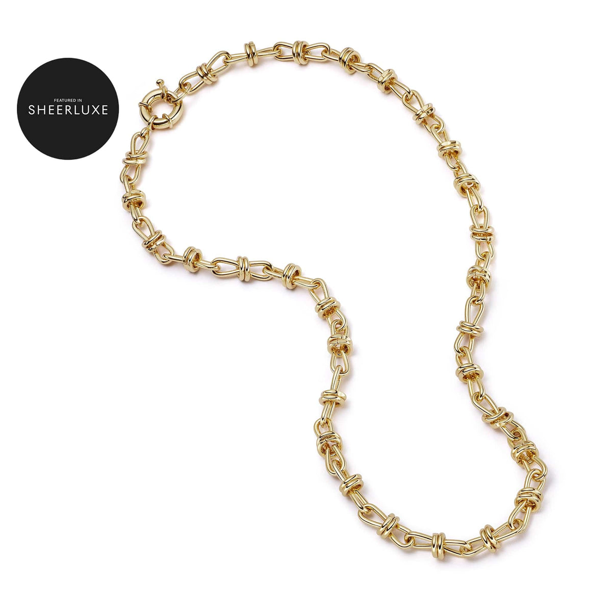 Polly Knot Chain Necklace 18ct Gold Plate