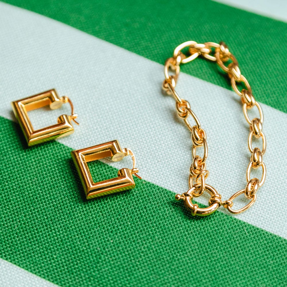 polly-sayer-vintage-link-chain-bracelet-18ct-gold-plated-daisy-london