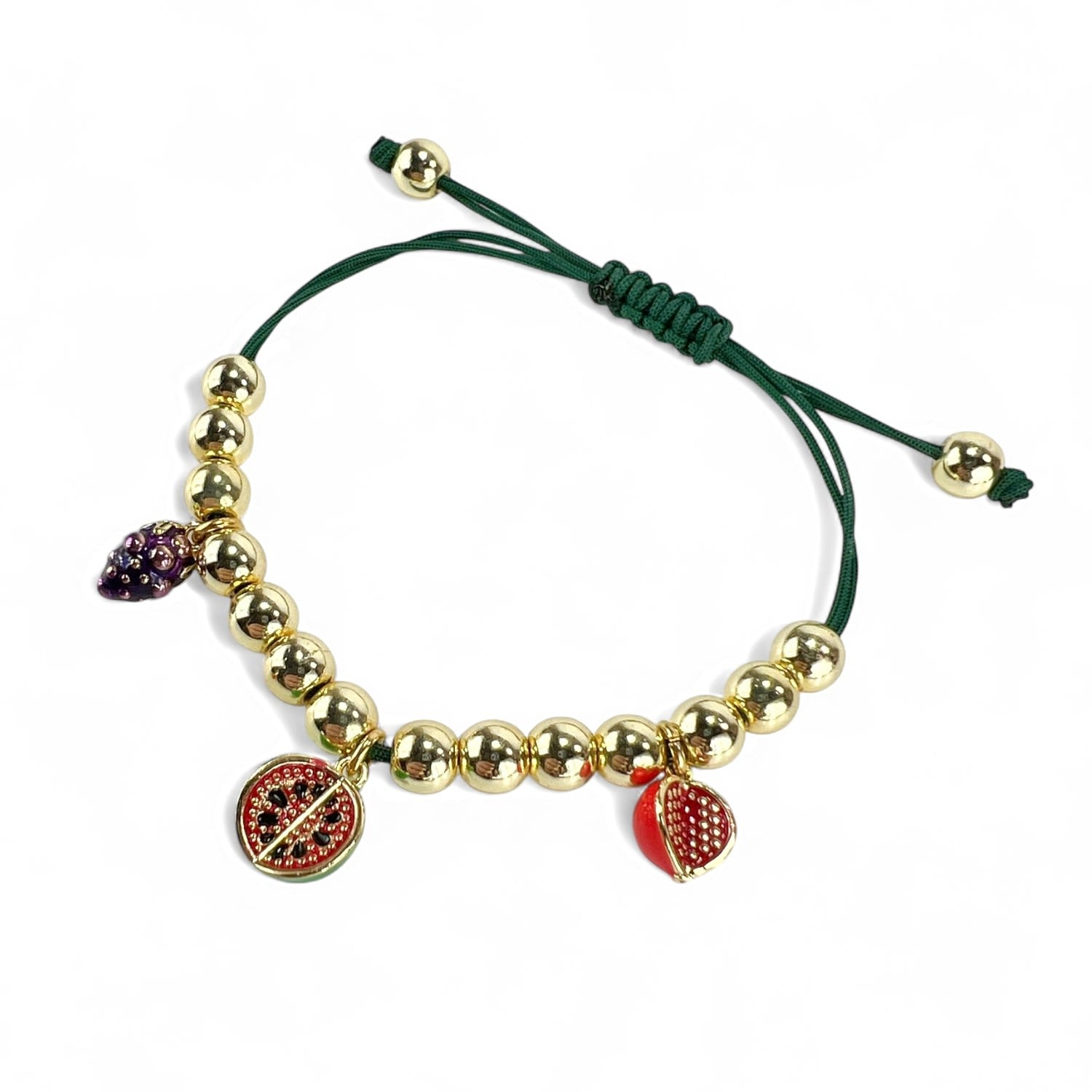 Pomona Gold-Plated Fruit Charm Bracelet