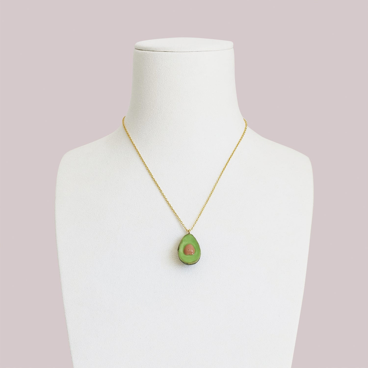 Porcelain Avocado Pendant Necklace