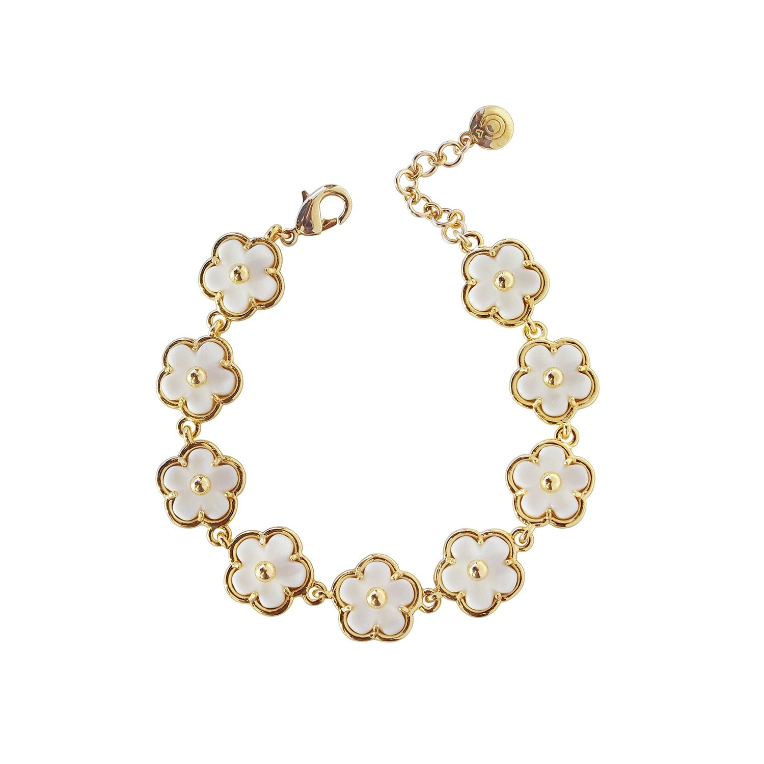 Porcelain Daisy Cluster Bracelet