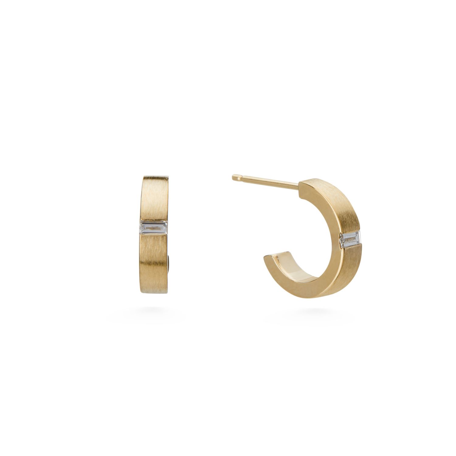 Porta Hoop Earring - Recycled Gold And Lab Grown Diamond