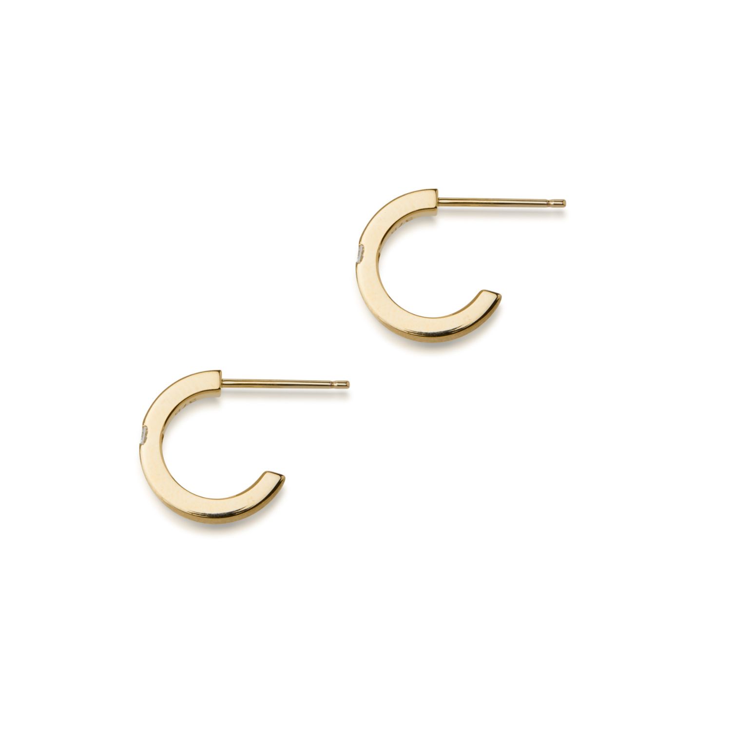 Porta Hoop Earring - Recycled Gold And Lab Grown Diamond