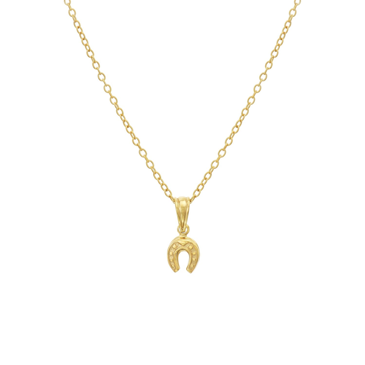 Petite Horseshoe Pendant Necklace