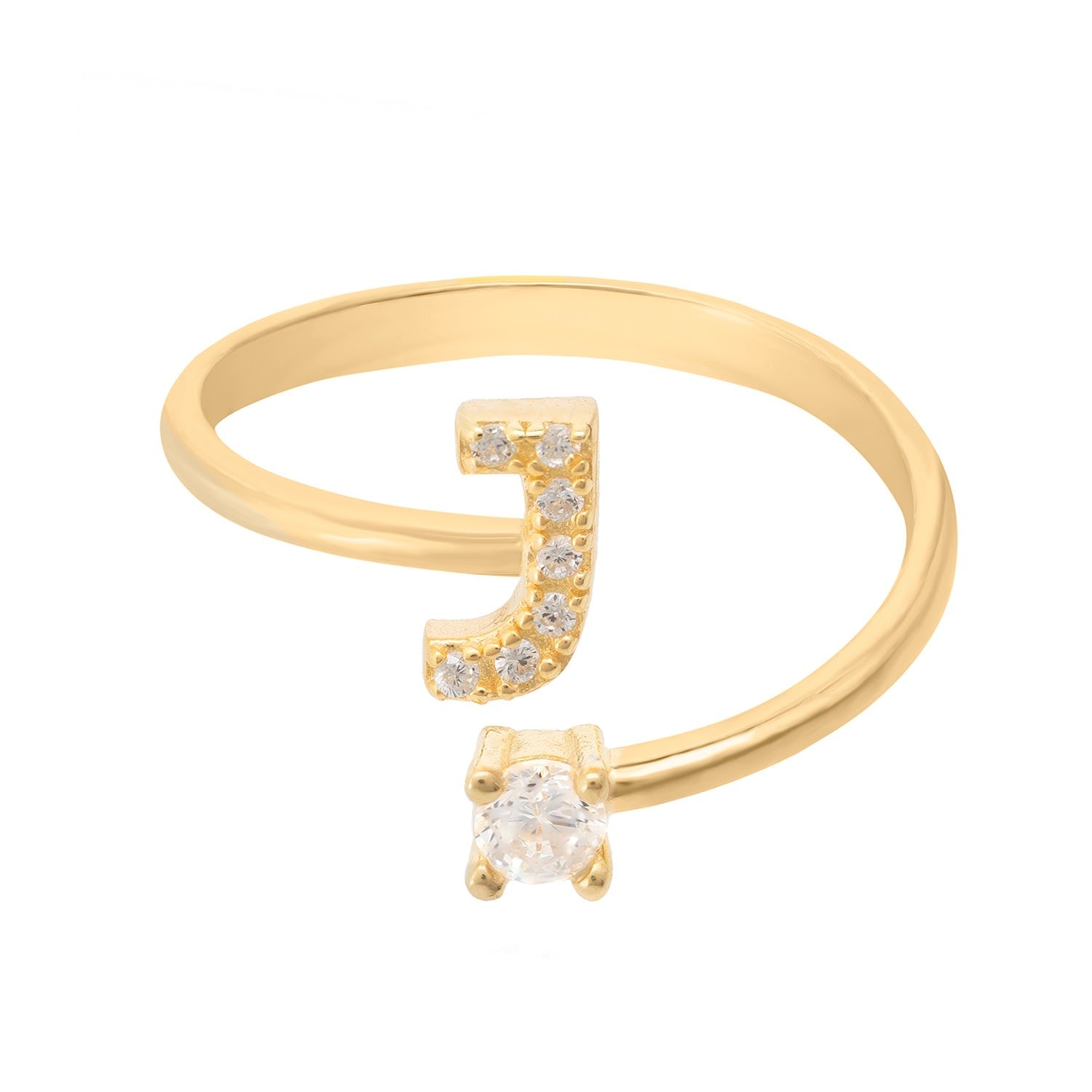 Initial Ring Gold J