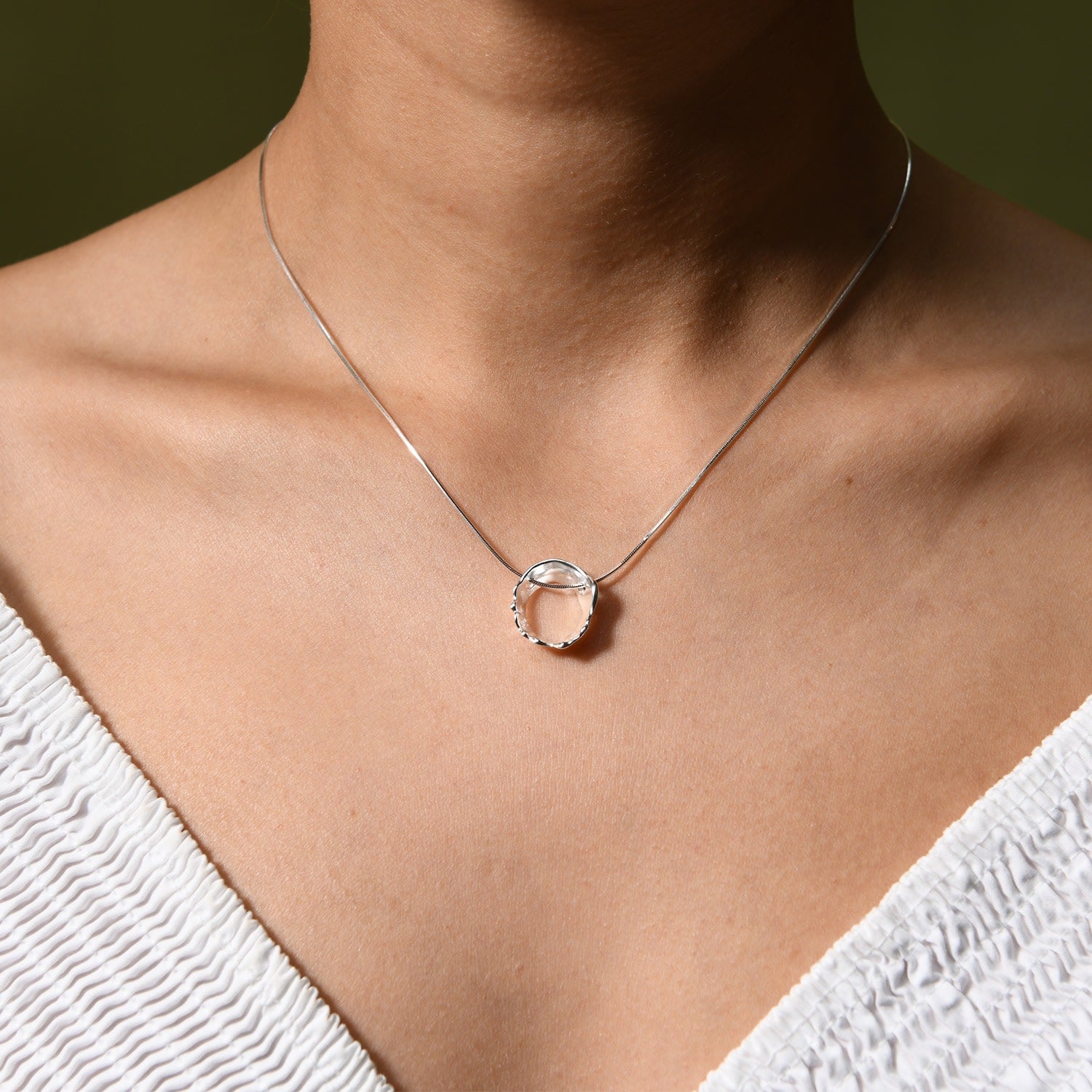 Sterling Silver Findhorn Textured Whirlpool Necklace Pendant