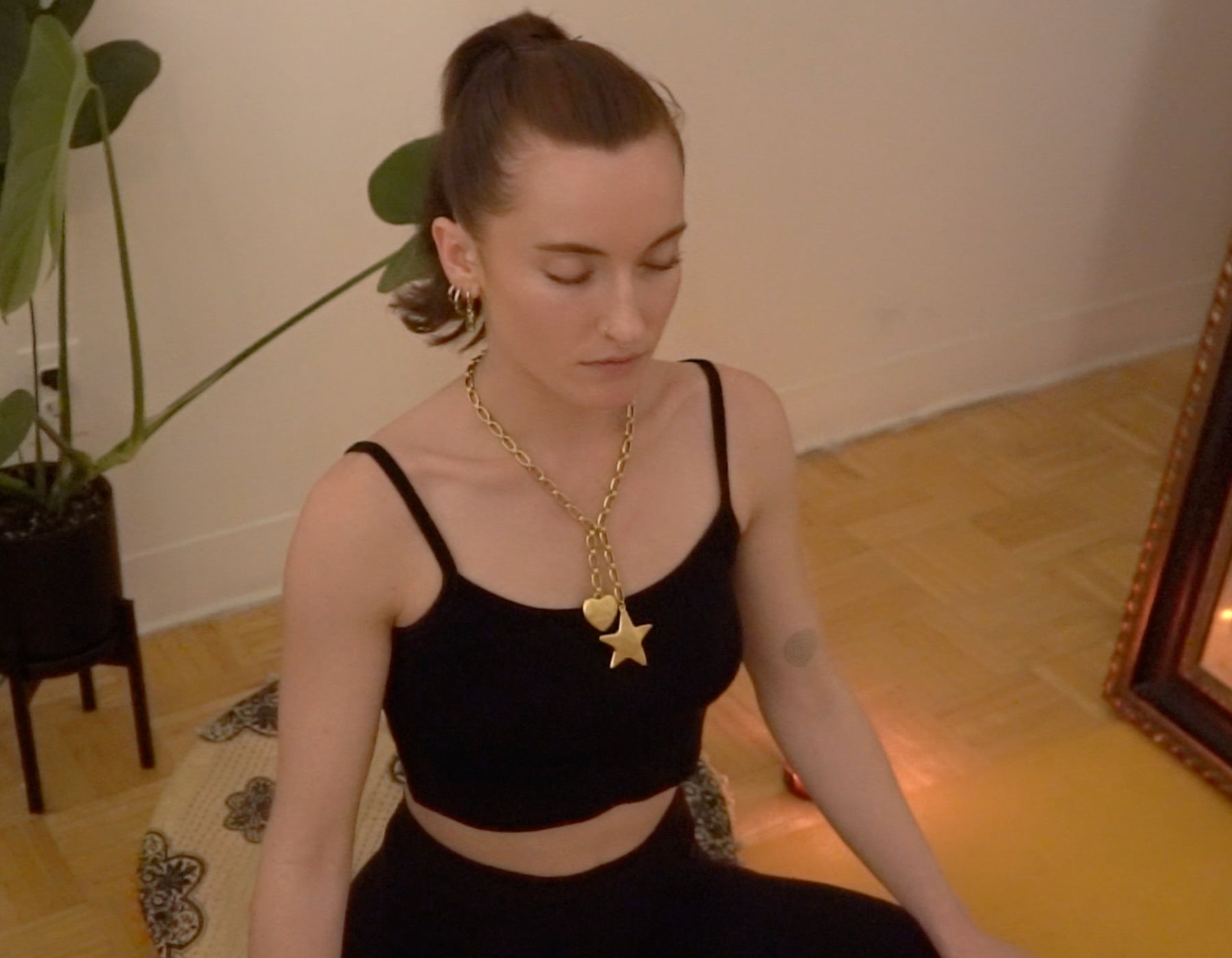 Notte Star & Heart Lariat Necklace