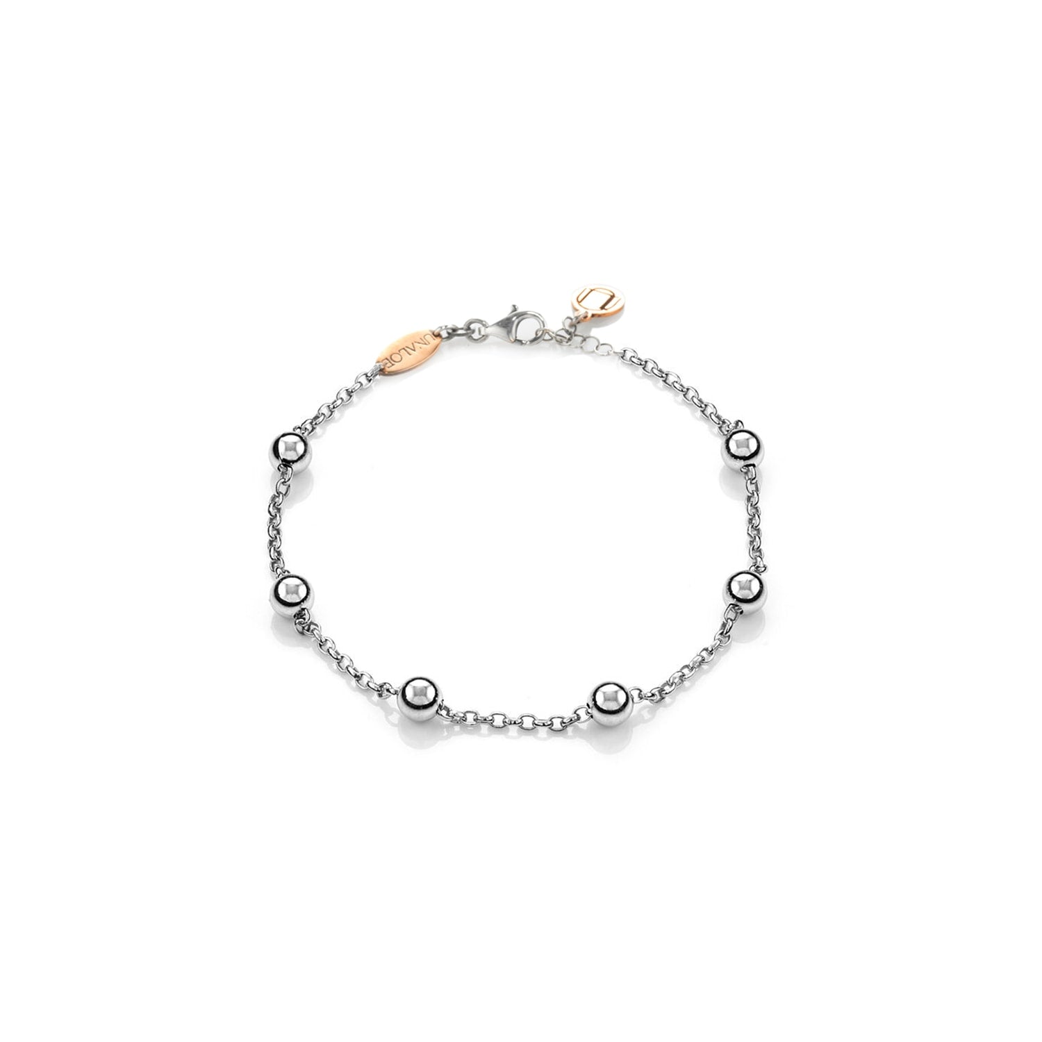 Precious Light Bracelet In Sterling Silver – Six Sparkling Silver Spheres
