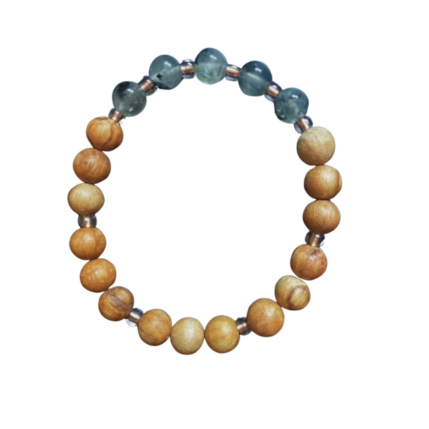 Prehnite Palo Santo Bracelet