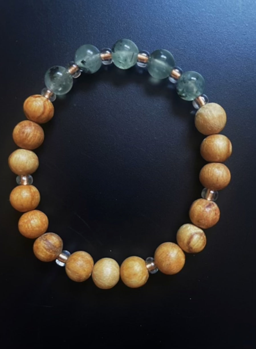 Prehnite Palo Santo Bracelet