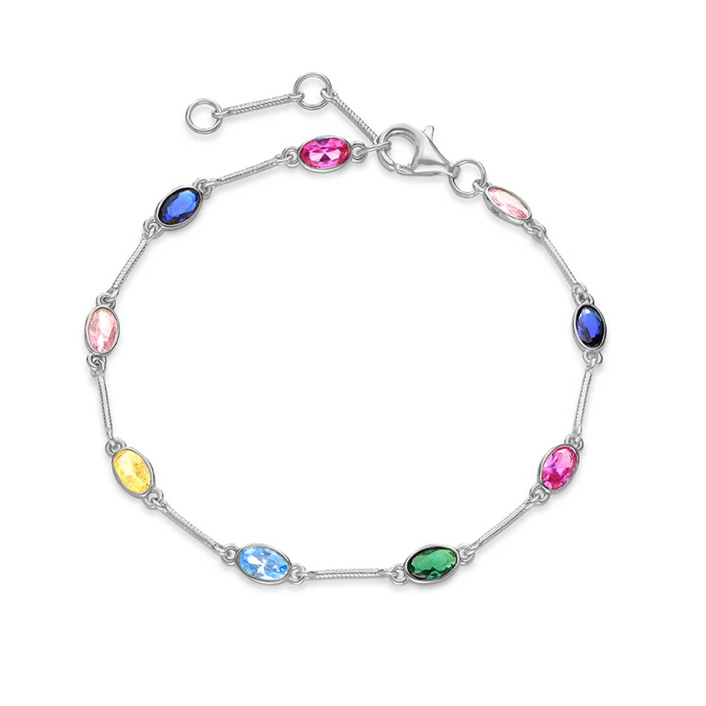 Prism Multi-Stone Bracelet in Silver