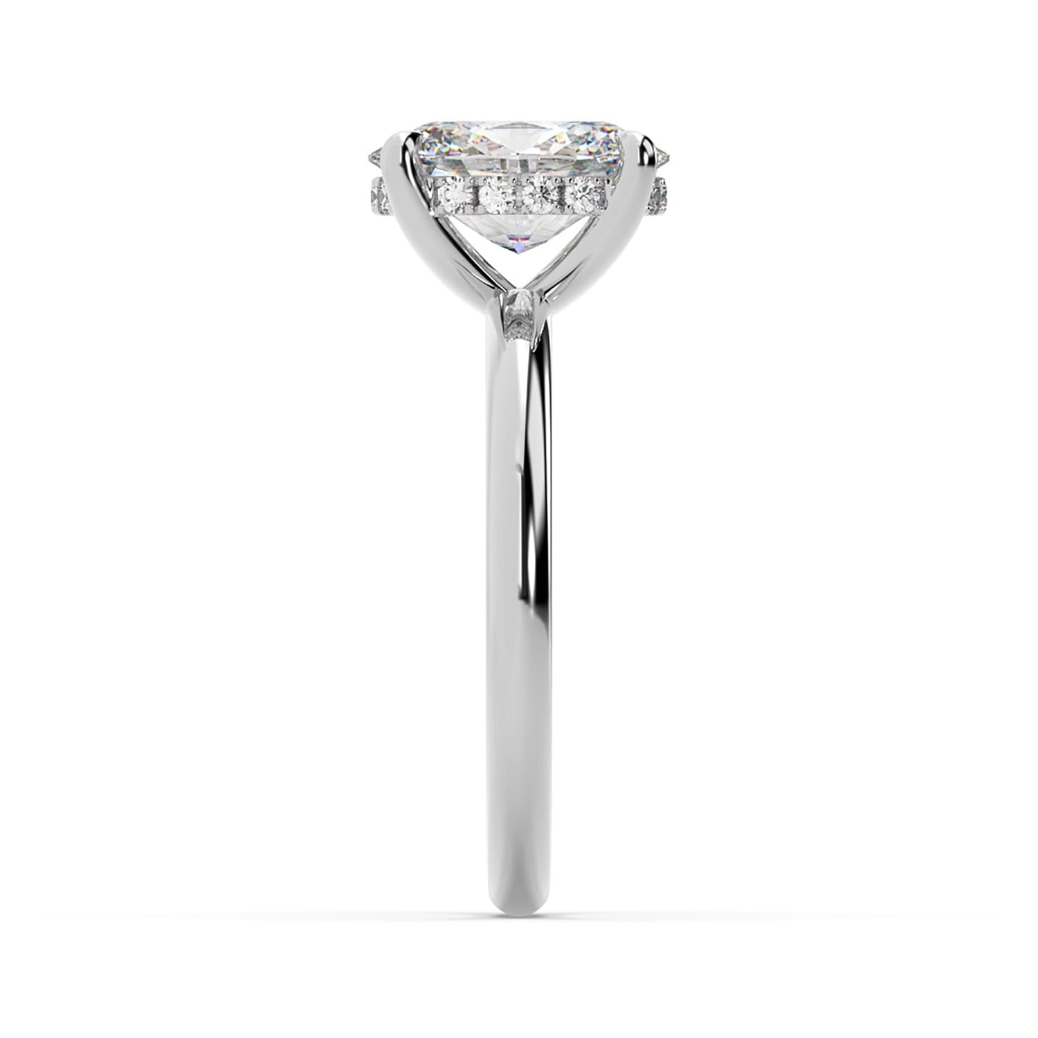 Prong Set Lab Grown Diamond Cocktail Ring In White Gold