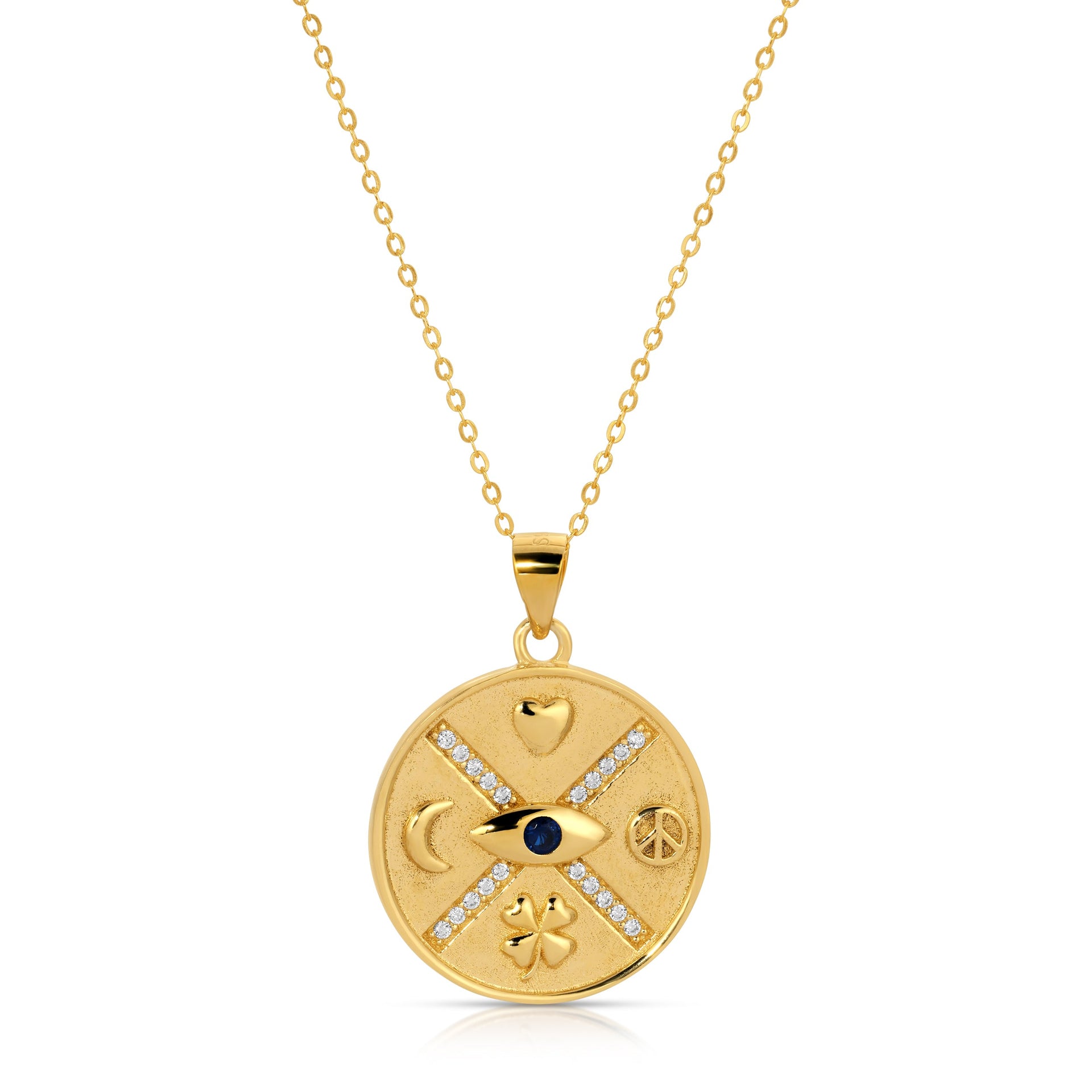 Protection Pendant-Good Luck Charm Necklace-Evil Eye Jewelry