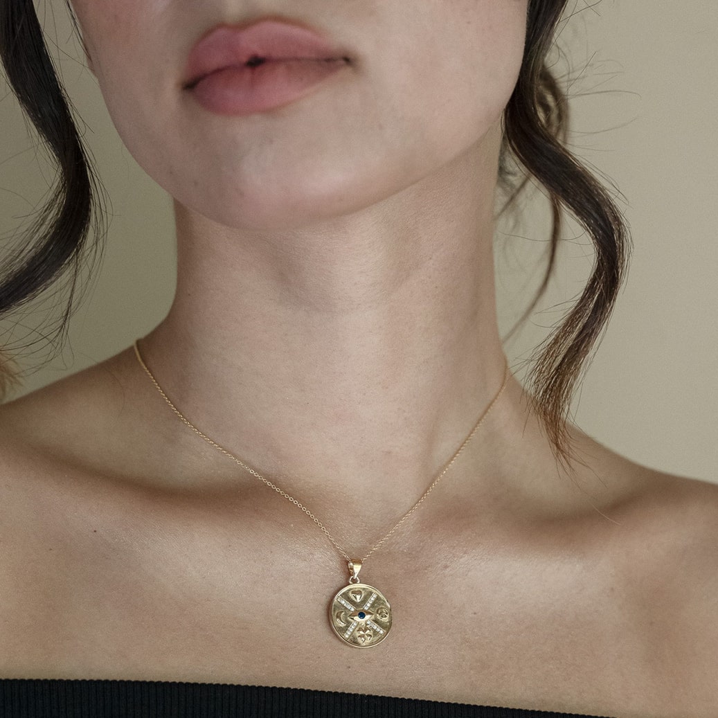 Protection Pendant-Good Luck Charm Necklace-Evil Eye Jewelry