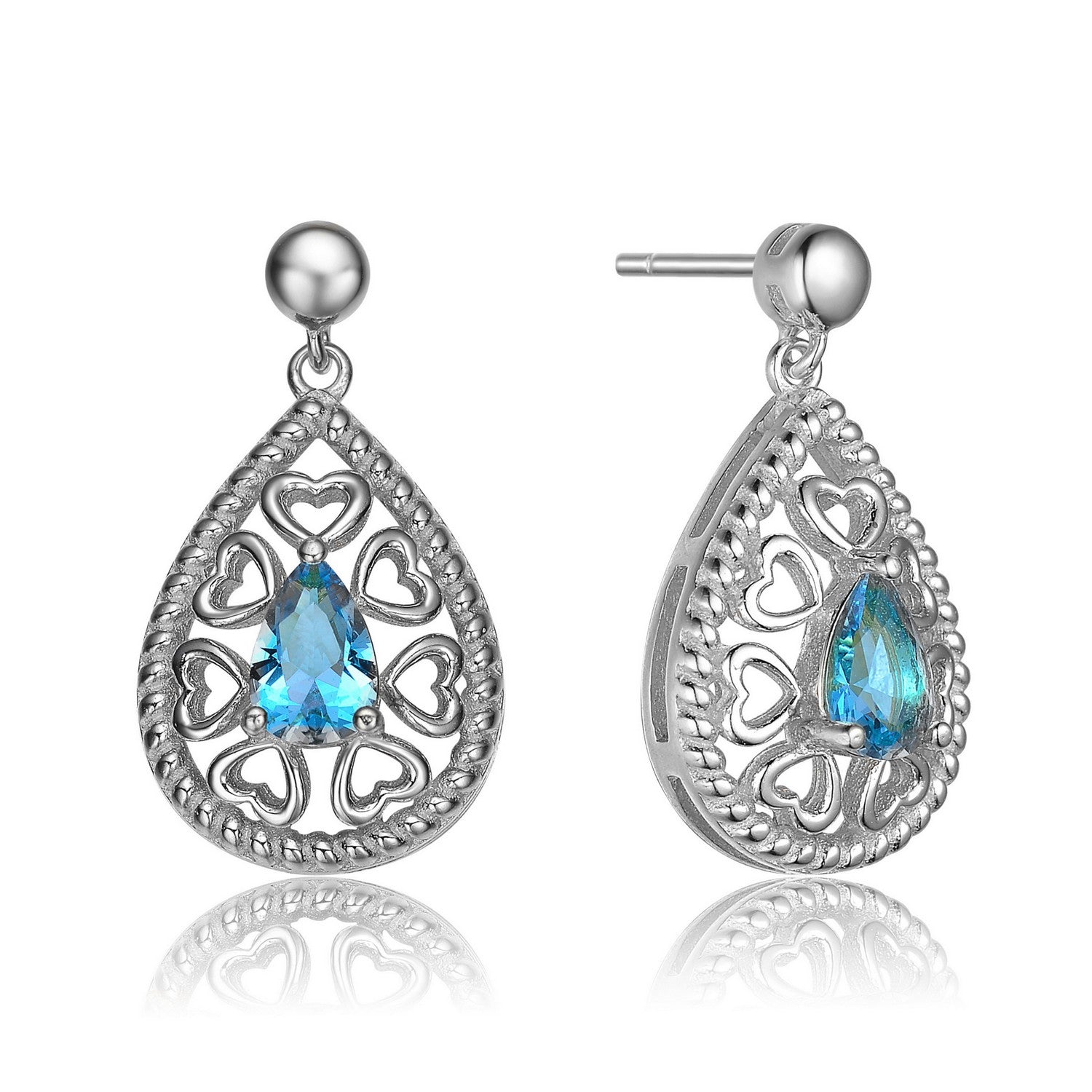 Provence Silver Teardrop Turquoise Earring