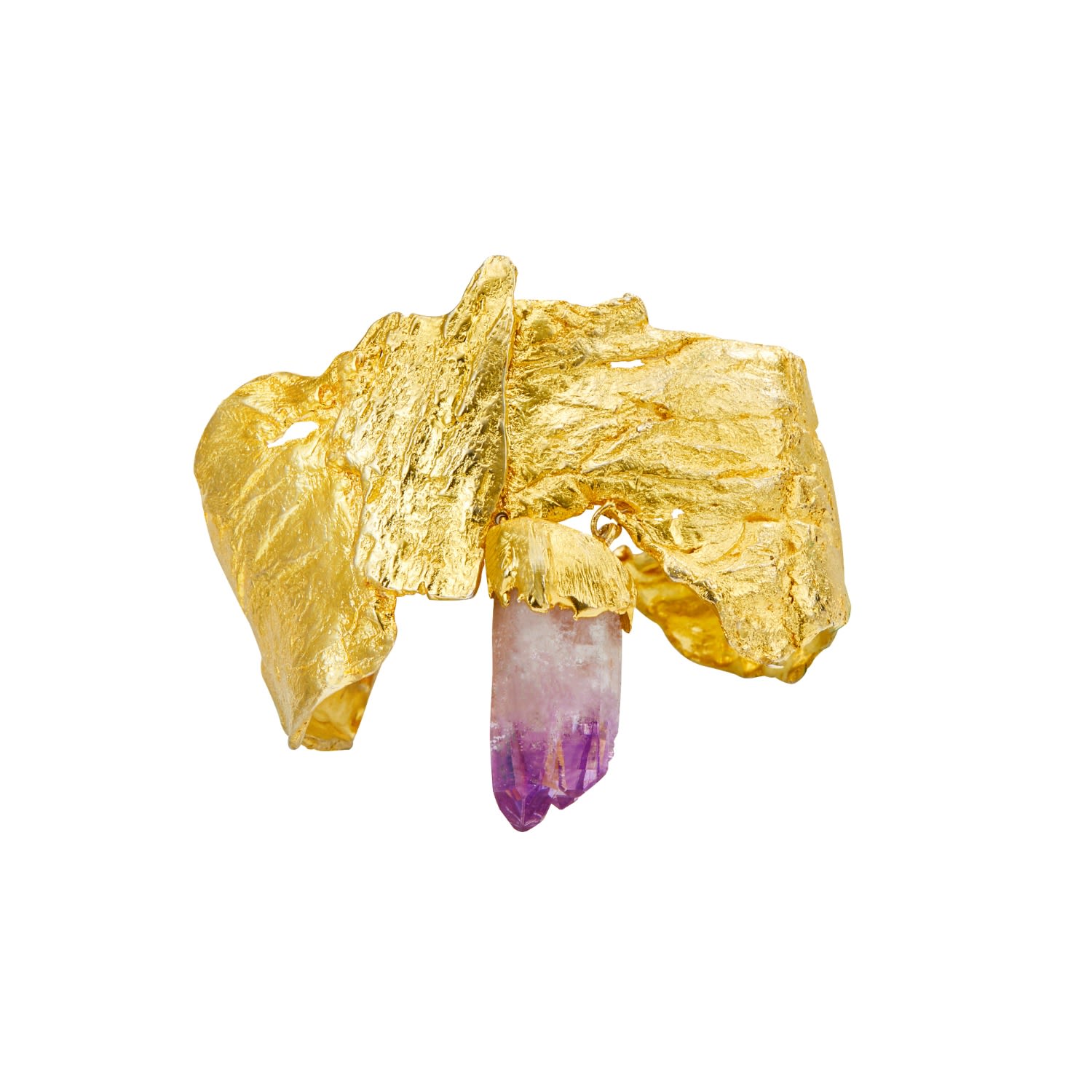 The Natural Amethyst Gold-Plated Bracelet