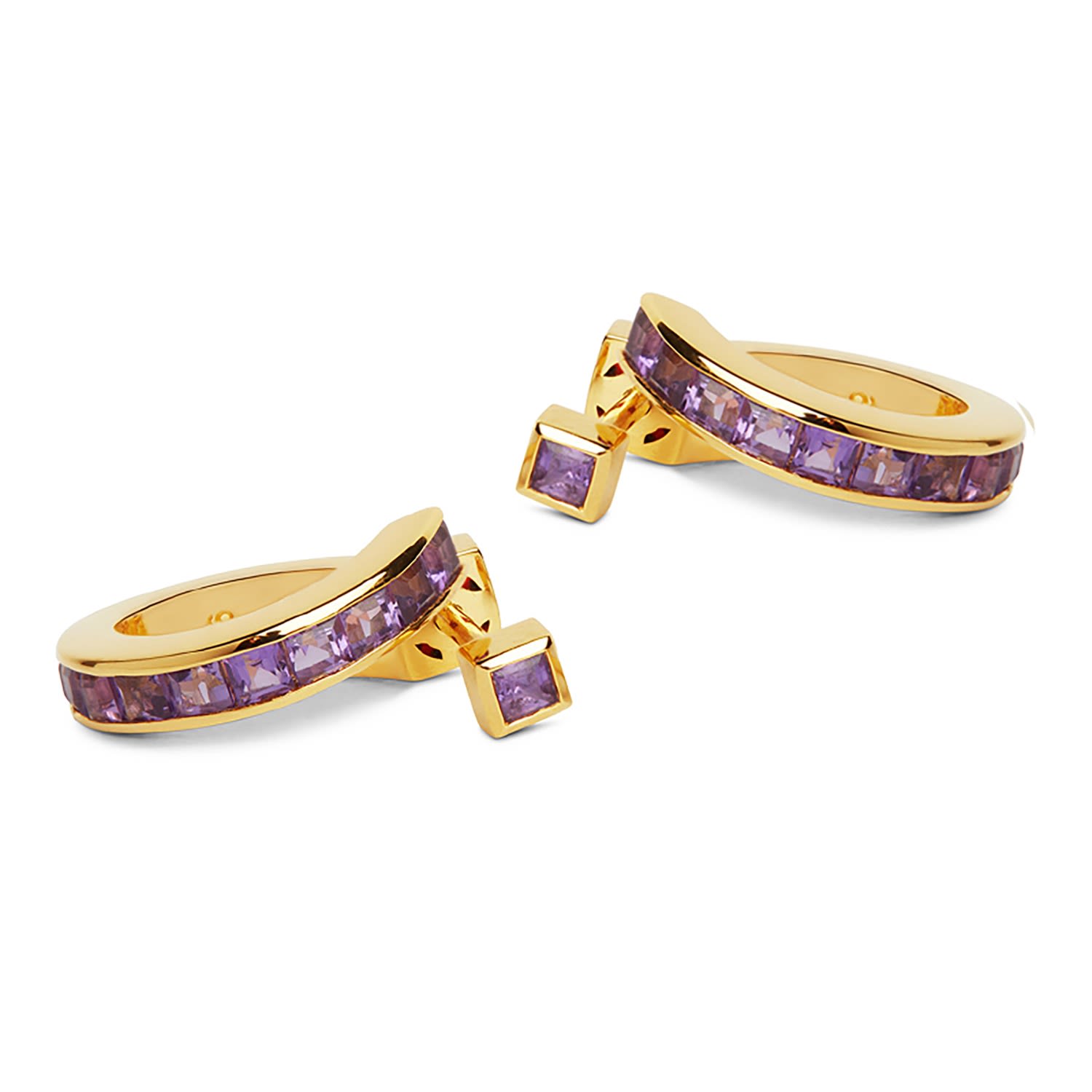 Vortex Amethyst Earrings – Gold