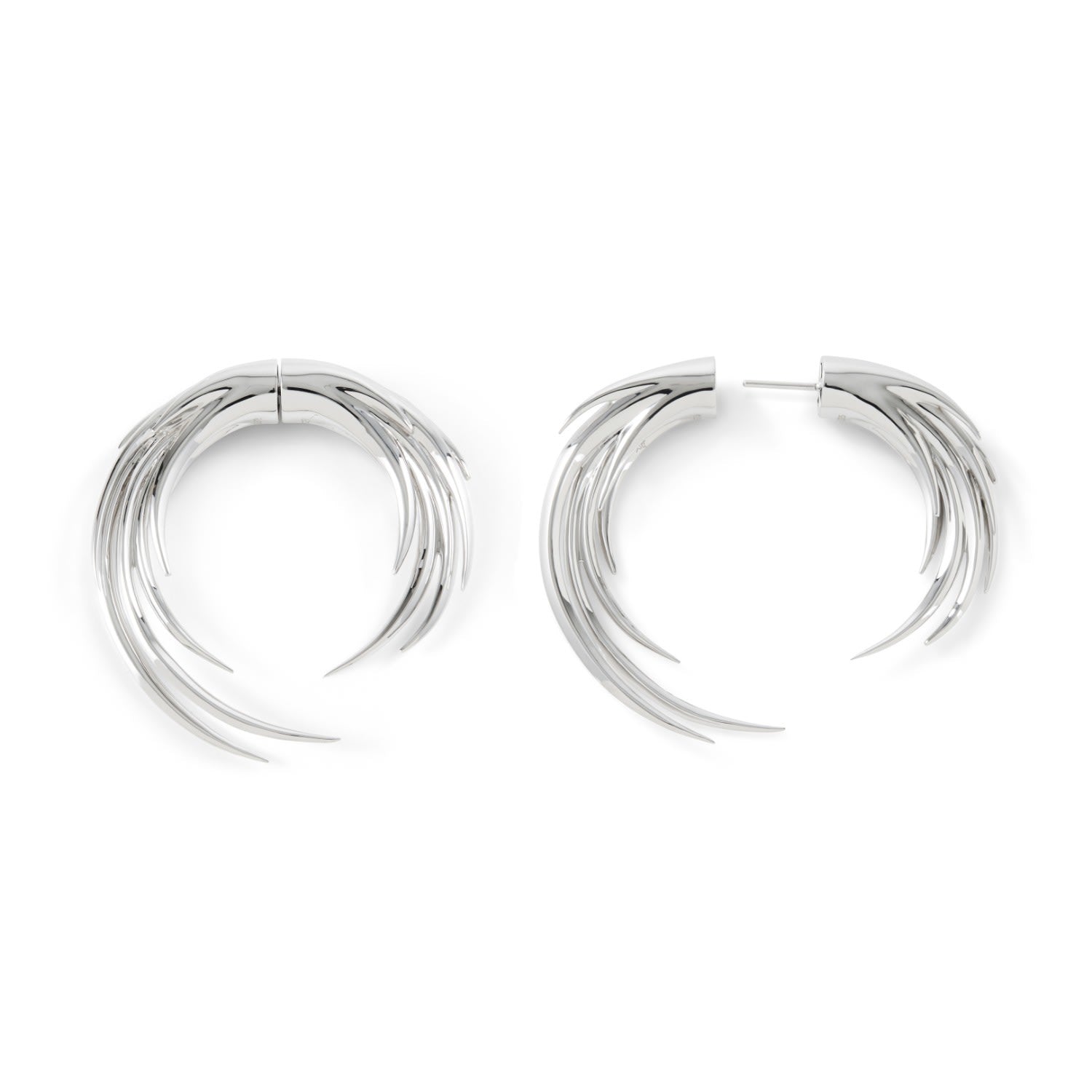 Flames Of Pyre Hoop Earrings Silver