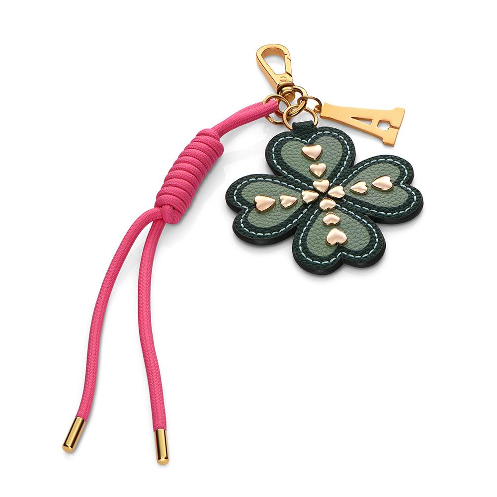 Lucky Me Clover Initial Bag Charm