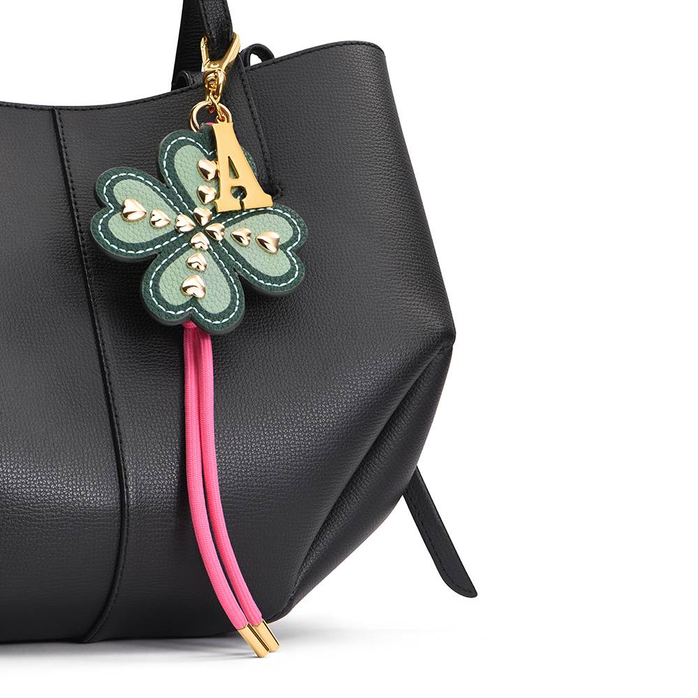 Lucky Me Clover Initial Bag Charm