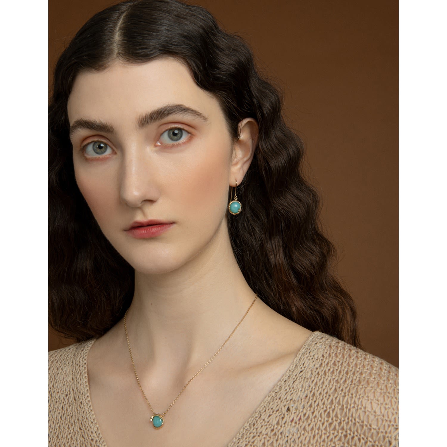 Ad Astra Gold-Plated Amazonite Necklace