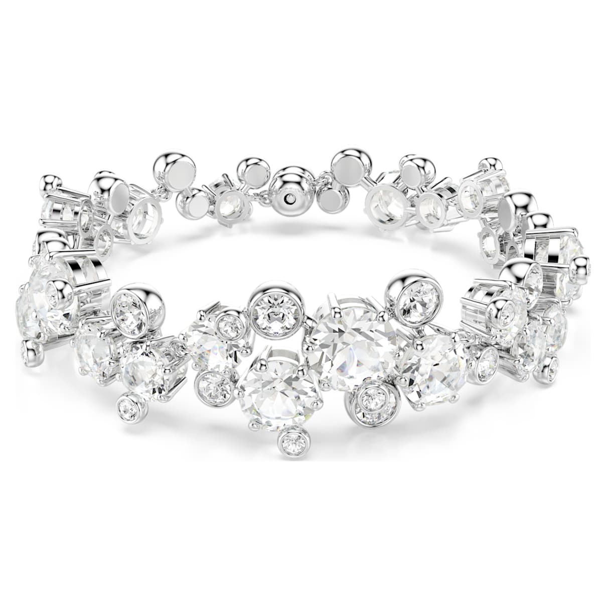 CONSTELLA BRACELET MIXED CUTS WHITE RHODIUM PLATED