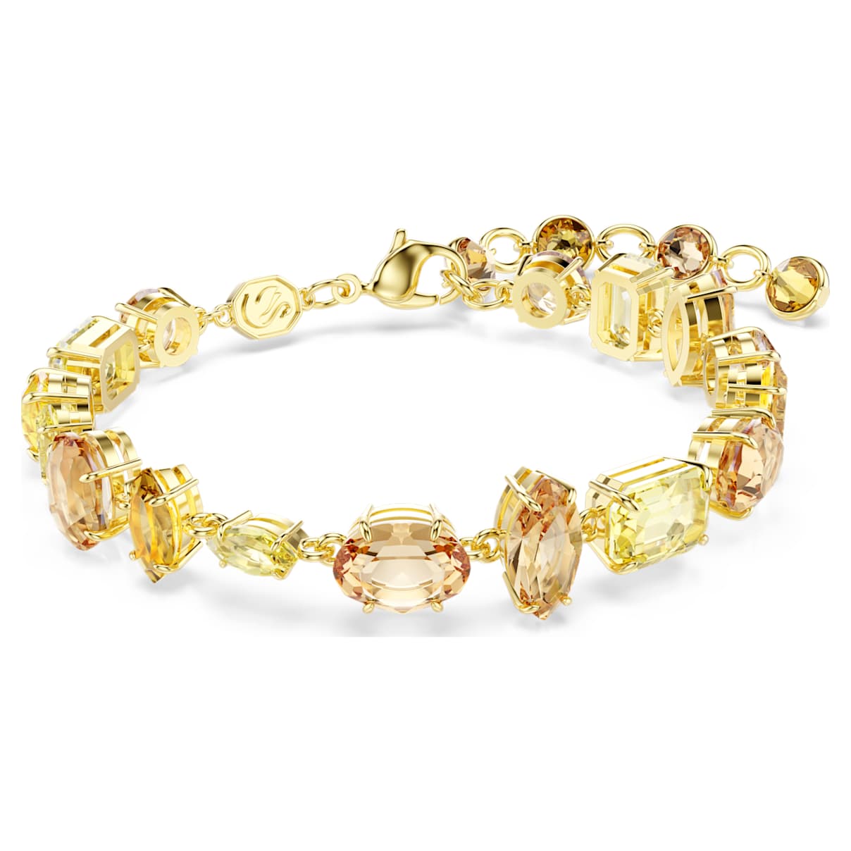 GEMA BRACELET MIXED CUTS YELLOW GOLD TONE PLATED