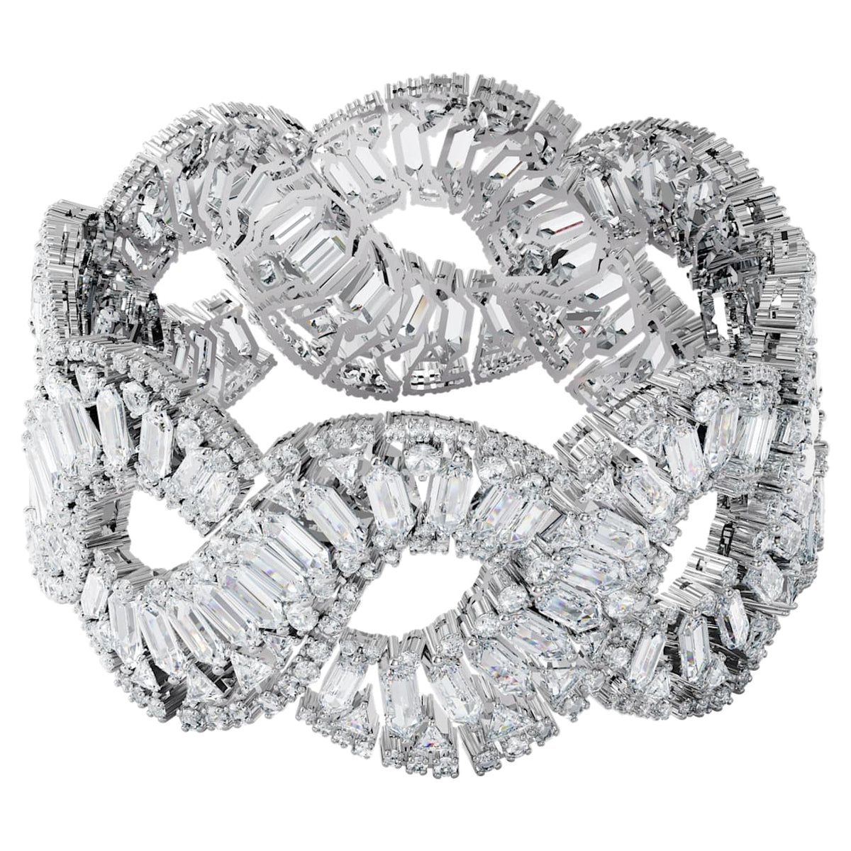 HYPERBOLA BRACELET MIXED CUTS INFINITY WHITE RHODIUM PLATED