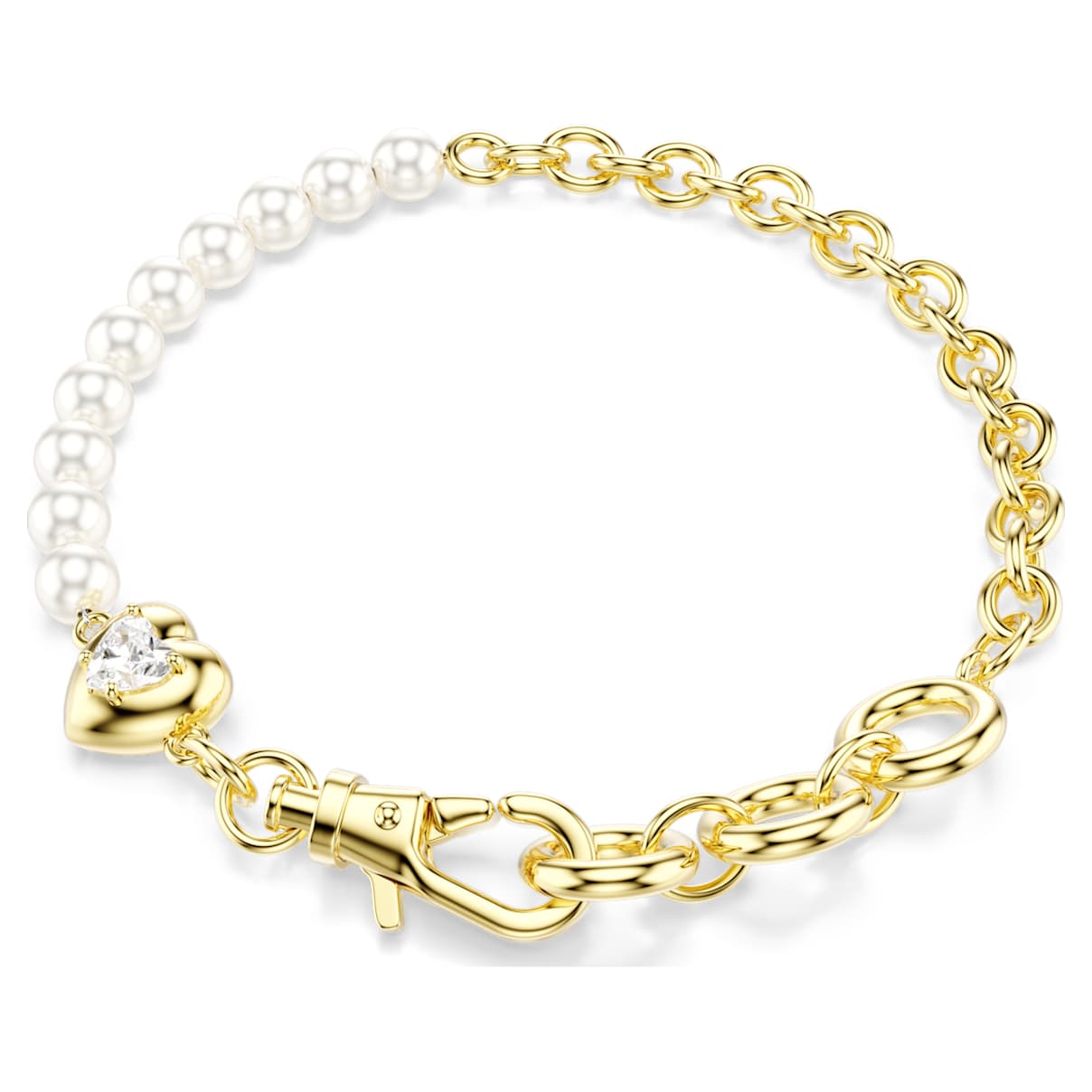 IDYLLIA BRACELET CRYSTAL PEARL WHITE GOLD TONE PLATED