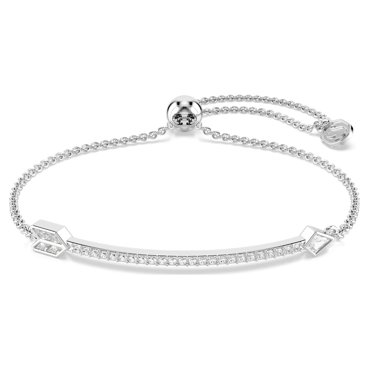 IDYLLIA BRACELET MIXED CUTS ARROW WHITE RHODIUM PLATED