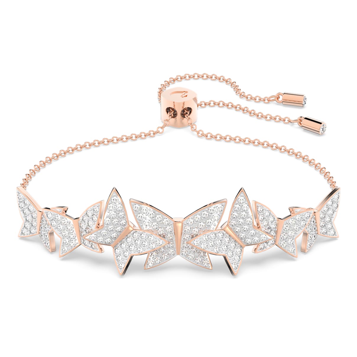 IDYLLIA LILIA BRACELET BUTTERFLY WHITE ROSE GOLD TONE PLATED