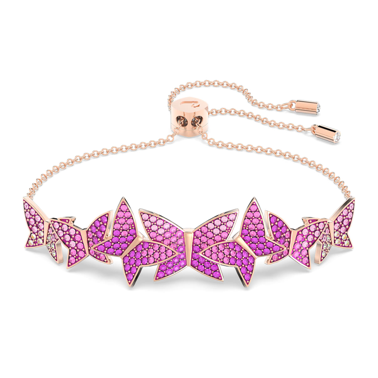 IDYLLIA LILIA BRACELET BUTTERFLY PINK ROSE GOLD TONE PLATED