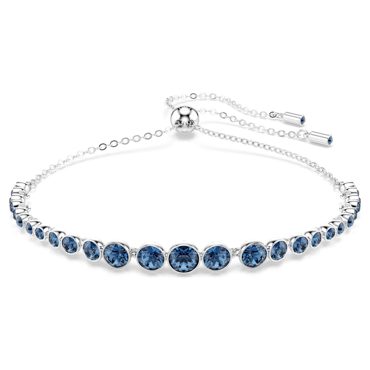 IMBER EMILY BRACELET MIXED ROUND CUTS BLUE RHODIUM PLATED
